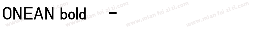 ONEAN bold字体字体转换